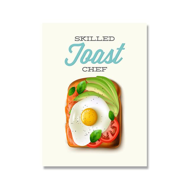 Bowl Food Posters and Prints Rice Noodle Egg Pho Canvas Painting Nordic Wall Art HD Picture Modern Kitchen Restaurant Home Decor