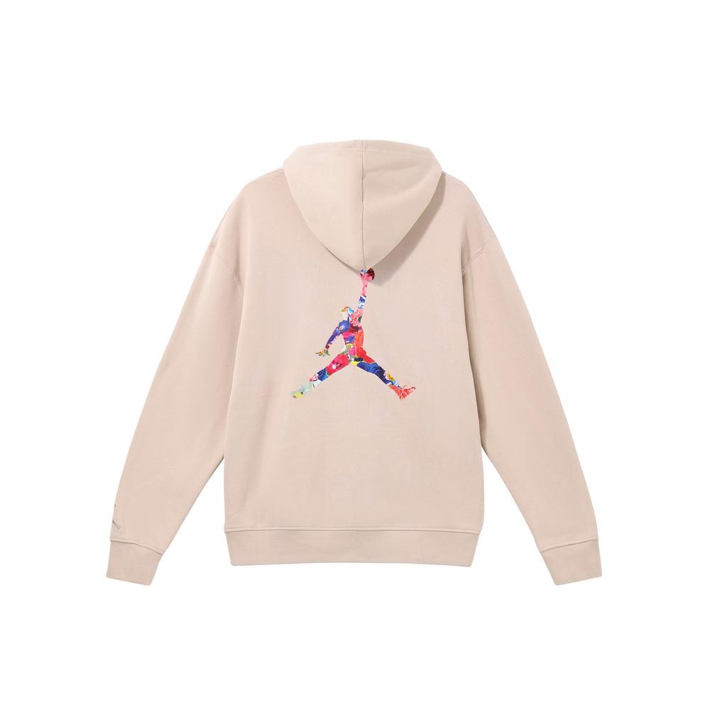 Jordan Embroidered Letter Hoodie Men Tops Fossil-Lime FD4801-292