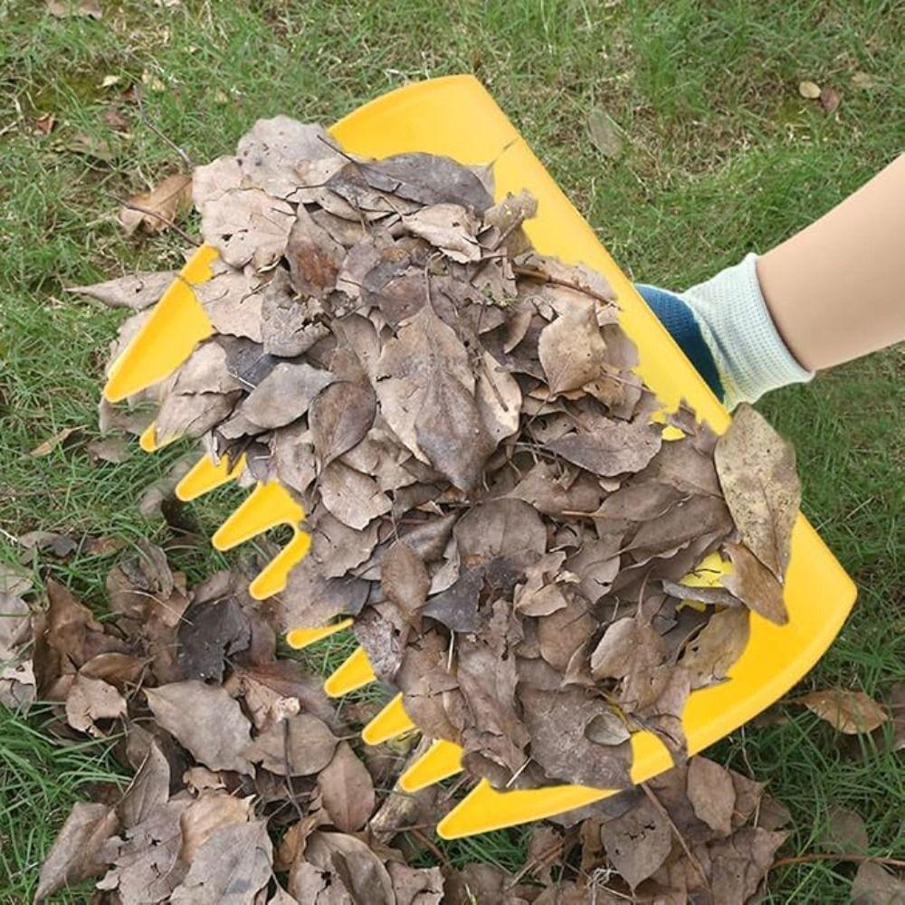 Hand Held Leaf Rake Portable Garden Leaf Collector Easy To Use Outdoor Leaf Trap Garden Hand Tools