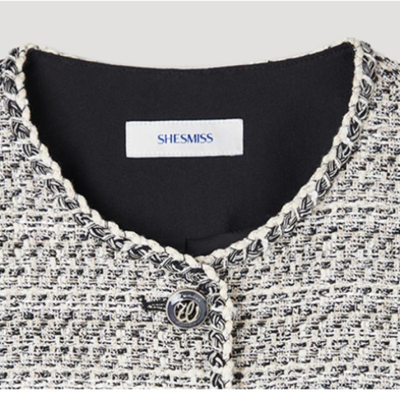 SHESMISS Braided Line Tweed Jacket Swwjkp12080 Be