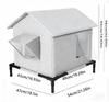 All-Season Waterproof, Cold-Resistant Outdoor Enclosed Love Heart Cat House with Free Shipping.