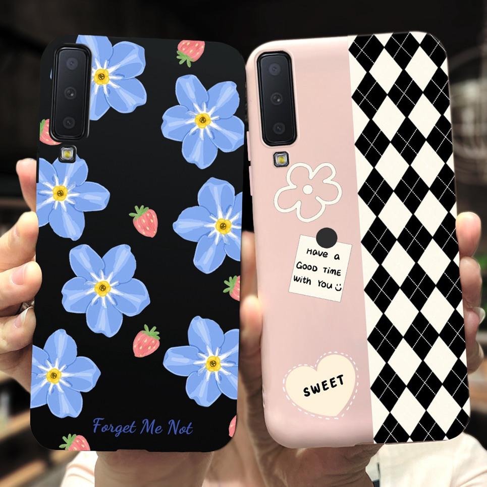 Cases For Samsung Galaxy A7 2018 Cover Silicon Fashion Phone Case Shell For Samsung A7 2018 A750 A750F 6.0" protective Bumper