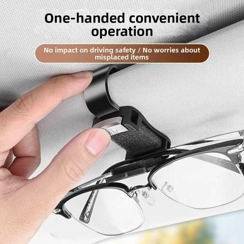 Eyeglass Organizer Car Glasses Rack Universal Car Sunglasses Holder Gifts Car Sun Visor Bill Clip