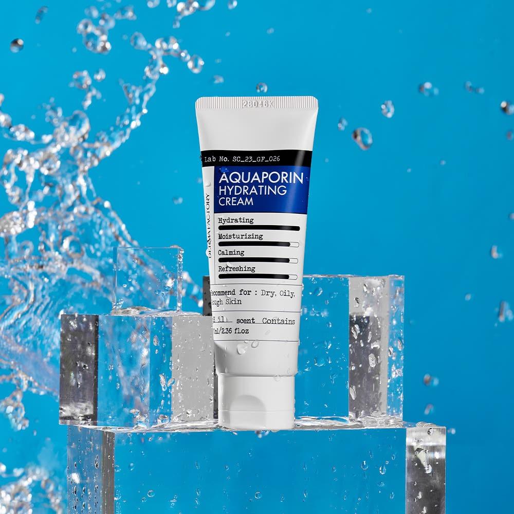 DERMA FACTORY Aquaporin Water Cream Deep Hydrating Plumping 70ml Moisture Gel K-Beauty