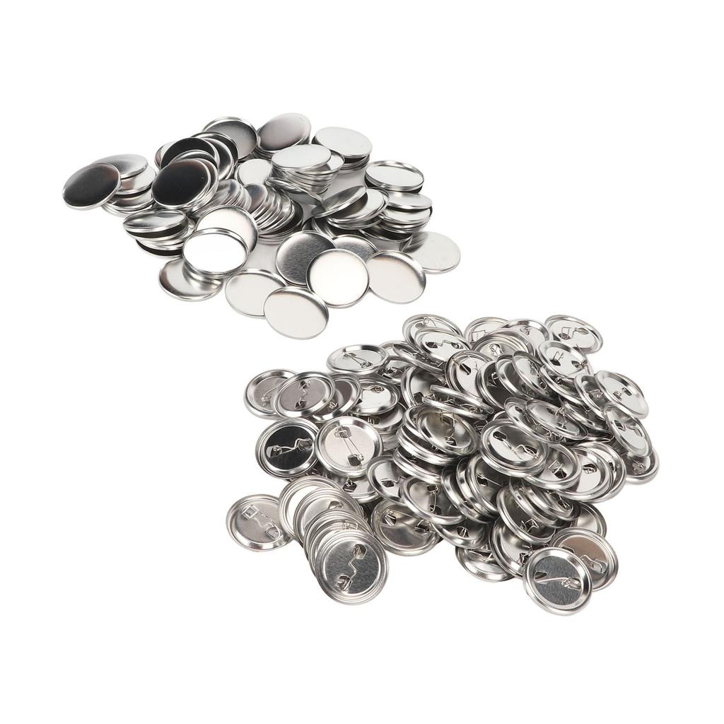 100 Set Pin Back Button Parts Sturdy Metal Plastic Rustproof Smoothing Button Making Supplies for Badge  