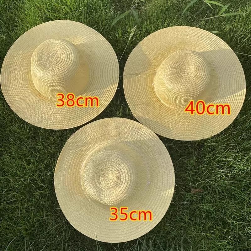 High-Quality Wheat Straw Wide-Brim Sun Protection Hat for Men and Women