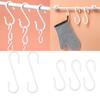 Damage Release S Hooks Plastic Adhesive Wall Hooks No Drilling Required Hangers for Practical Storage Organization