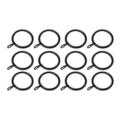 12/24 pièces Anneaux de Rideaux Crochets Suspendus Pour Tringles de Rideaux Poteau Crochet de Tringle à Rideaux Robuste Anneaux en Fer Quincaillerie Crochets Suspendus