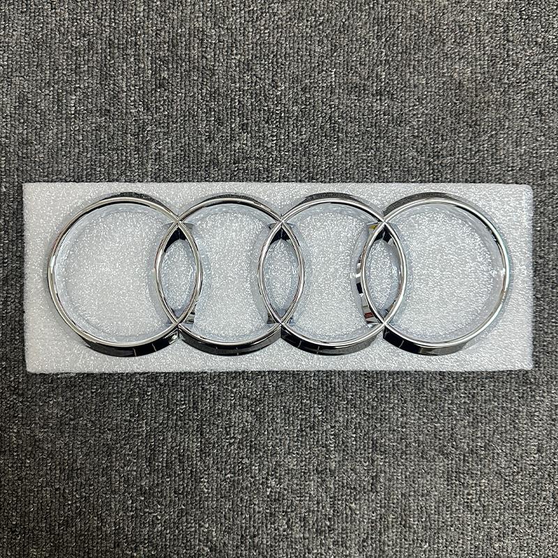 ABS Four Ring For 4JHGE A3 A4 A5 A6 A7 A8 Q3 Q5 Q7 Q8 Car Accessories Car Logo Cover Front Grille Badge Rear Trunk Emblem Decal