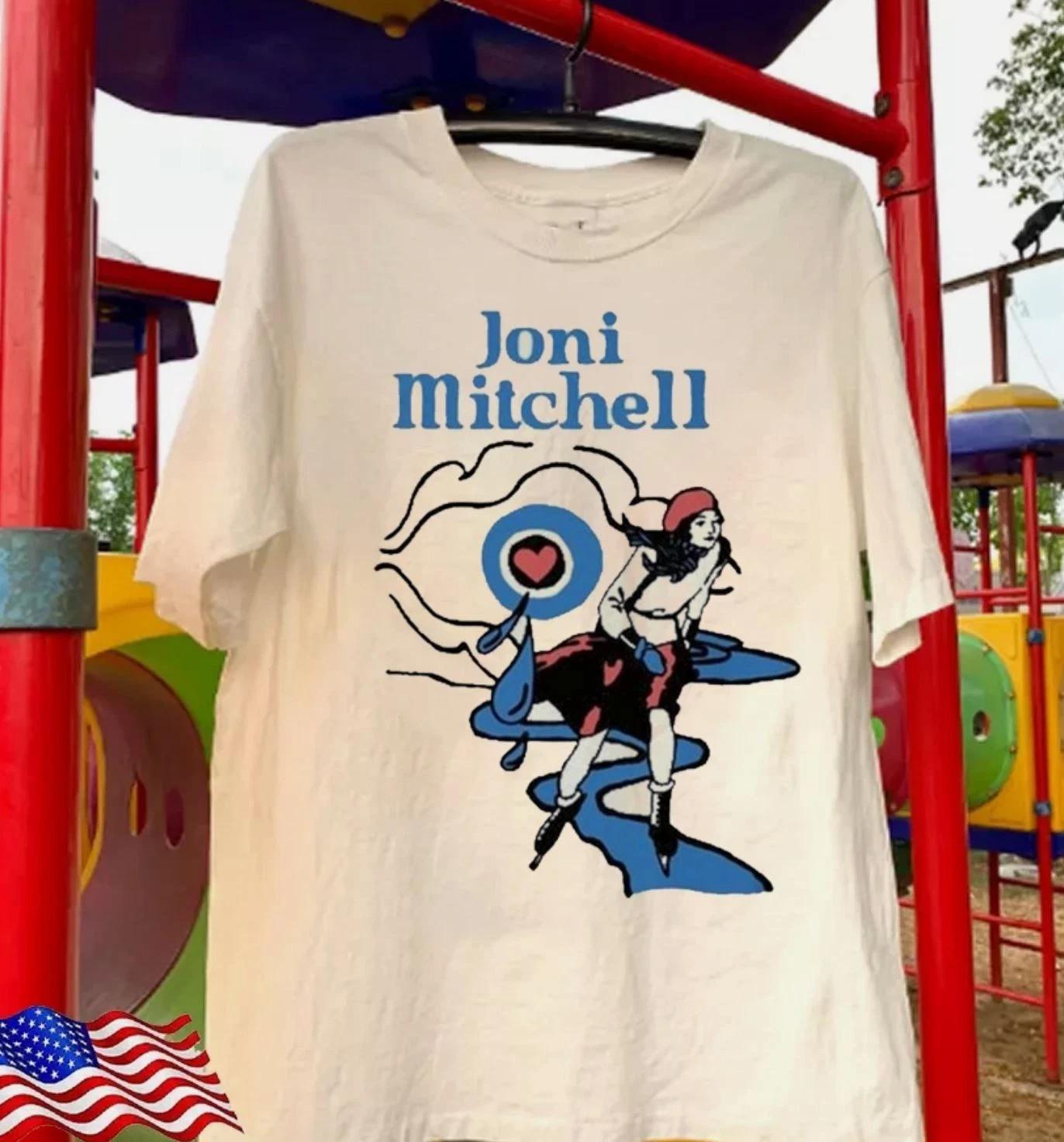 

New! Joni Mitchell River T Shirt Short Sleeve Cotton 4XL