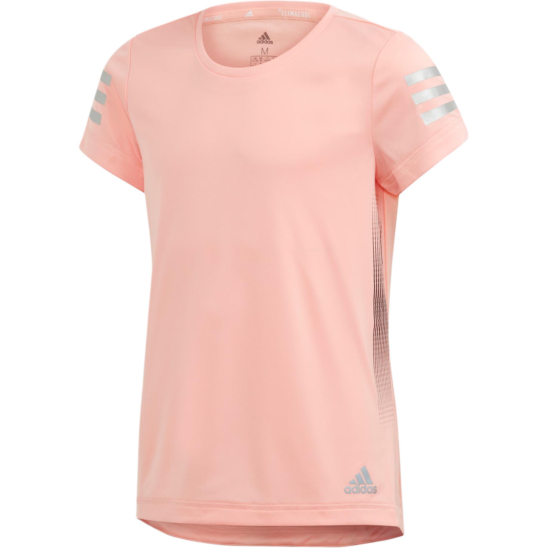 Adidas T Shirt Bright Light Pink/Dark Silver Gray Teenagers ED6287 164