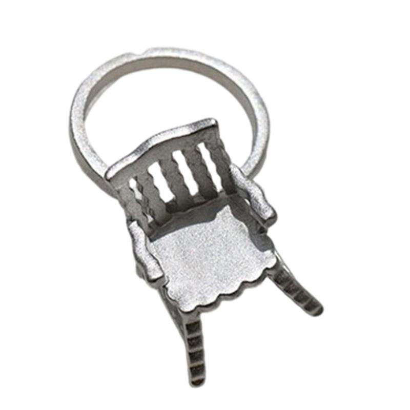 

Artistic Chair Inspired Open Band Ring Adjustable Size Stylish Hand Jewelry For Art Lovers And Trendsetters