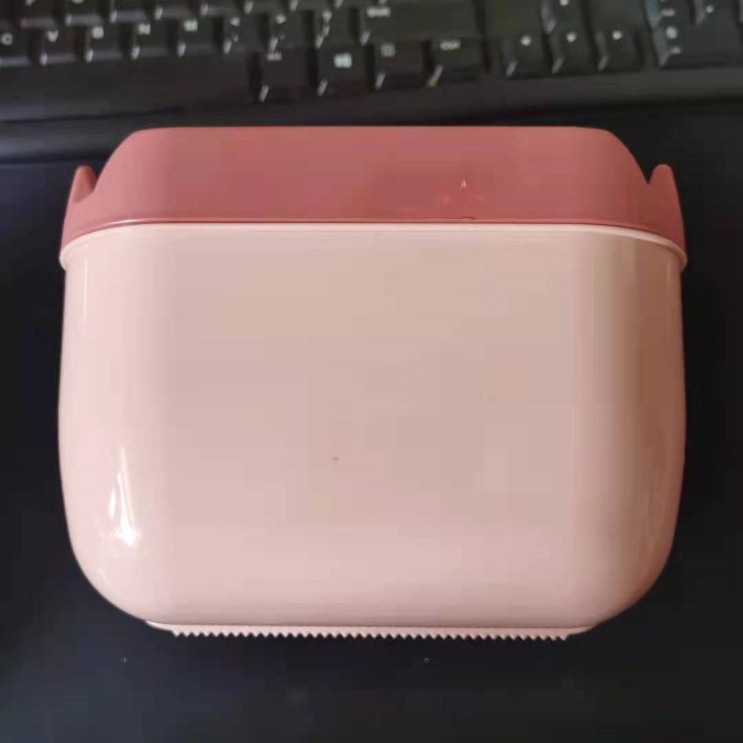 

Punch-Free Bathroom Toilet Paper Holder and Tissue Box Rack темно-розовый/светло-розовый