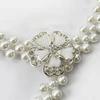 Boho Petal Pearl Waist Chain Thin Ladies Thin Waistband Belly Chain Belt  Women Dress Decoration