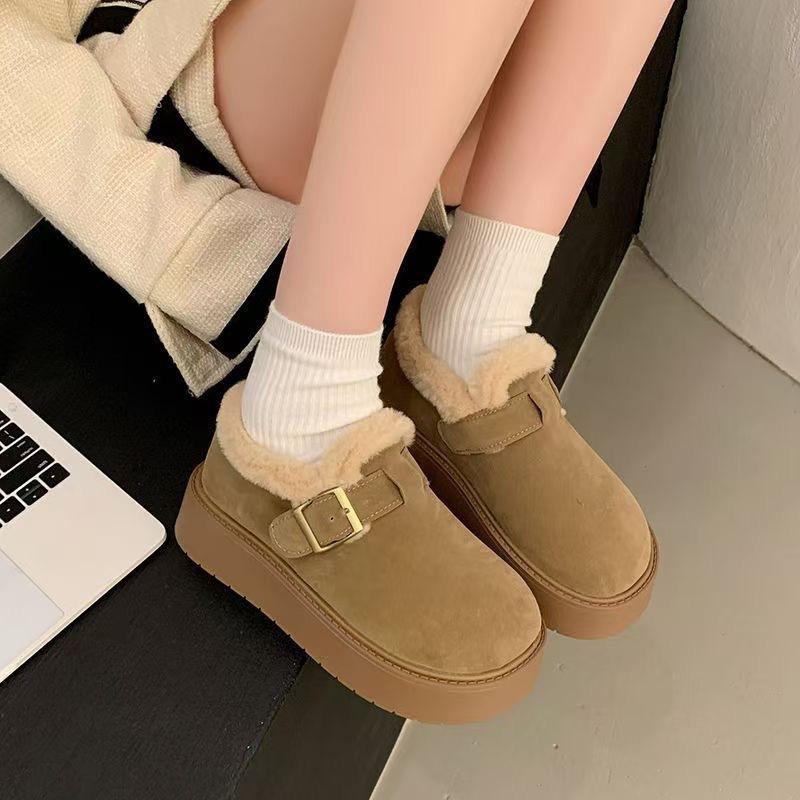 Cotton Shoes, Thickened Snow Boots, Warm Ankle Boots, Thick-soled Height-increasing Cotton Boots, Versatile Boots