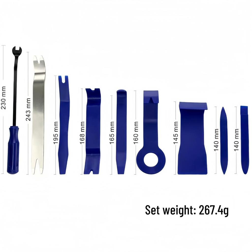 Car Audio & Trim Disassembly Tool Set: Door Panel & Navigation Pry Bars