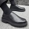Men's 2025 Autumn/Winter Height-Increasing Non-Slip Casual Leather Shoes