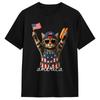 Unisex Retro Funny America Cat Hot Dog Lovers Patriotic US Flag TShirts Cotton Tops Summer Classic ShortSleeve T Shirt ONeck Tee