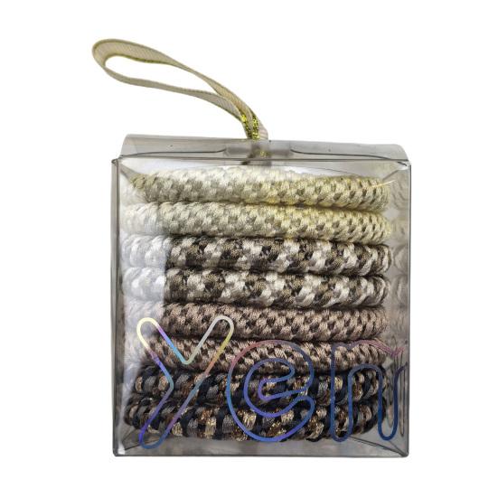 Long-lasting Hair Elastic 8Pcs High Elasticity Ropes, Braided Textured Surface Bands, Rope Super Grip No Slip Ties, Tangle Accessories Non-slip
