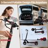 Foldable Adult Electric Scooter with Seat 48V15AH Up to 55KM Range,10" All-Terrain Tire IP54 Dual Disc Brake Cruise Control