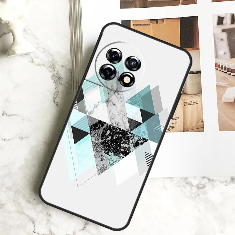 Geometric Marble Case For OnePlus 12 12R 11 9 10 Pro 10R 9R 8T 10T Nord CE 2 3 Lite 2T N10 N20 N30 CE4 Cover