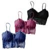 3PC Women Sexy Vest Have A Chest Pad Wearing Sports Underwear