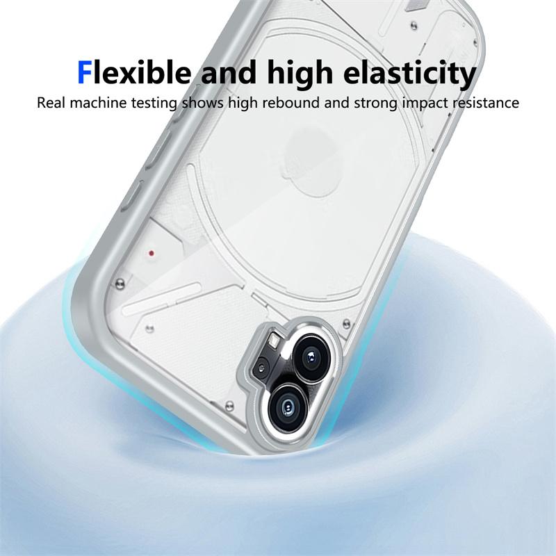 Nothing Phone One Phone1 Case Shockproof Silicone TPU Bumper with Clear Back Hard Cover Phone Case for Nothing Phone 1 One A063