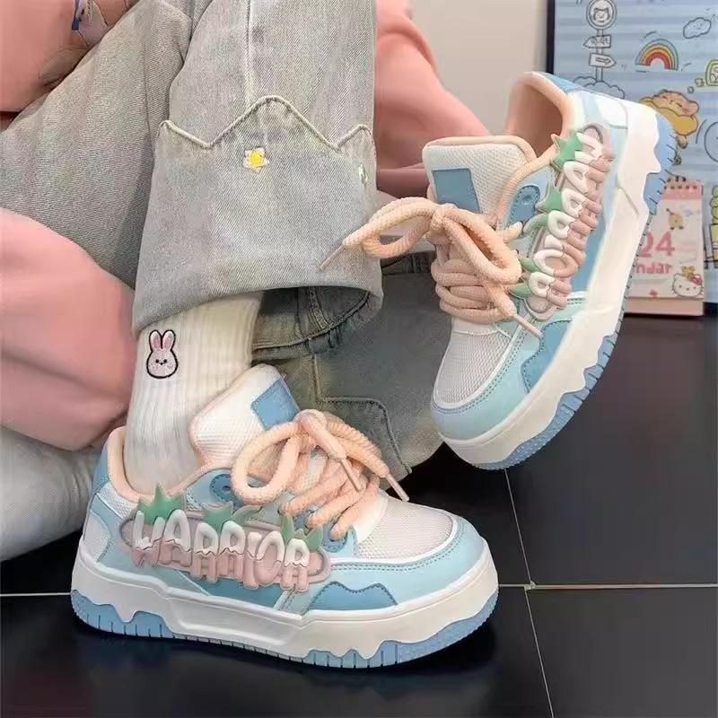 Girls' Sports Shoes 2025 Autumn New Children's Board Shoes Girls Platform Dopamine Middle and Older Children's Shoes Casual Shoes