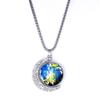 Trendy Hip Hop European & American Style Moon & Earth Necklace - Non-Fading Sweater Chain
