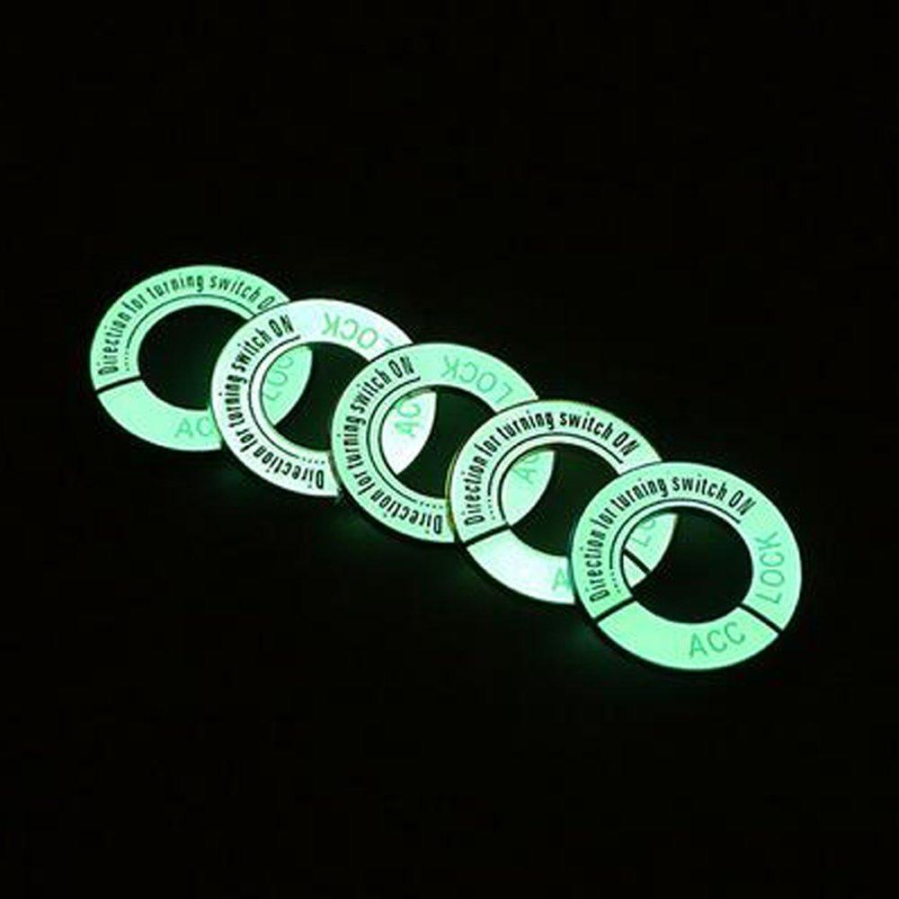Engine Start Button Ring Decorative Switch Cover Dress Up Accessories Easy Installation Night Fluorescent Compatiblefor Peugeot 3013073008408508