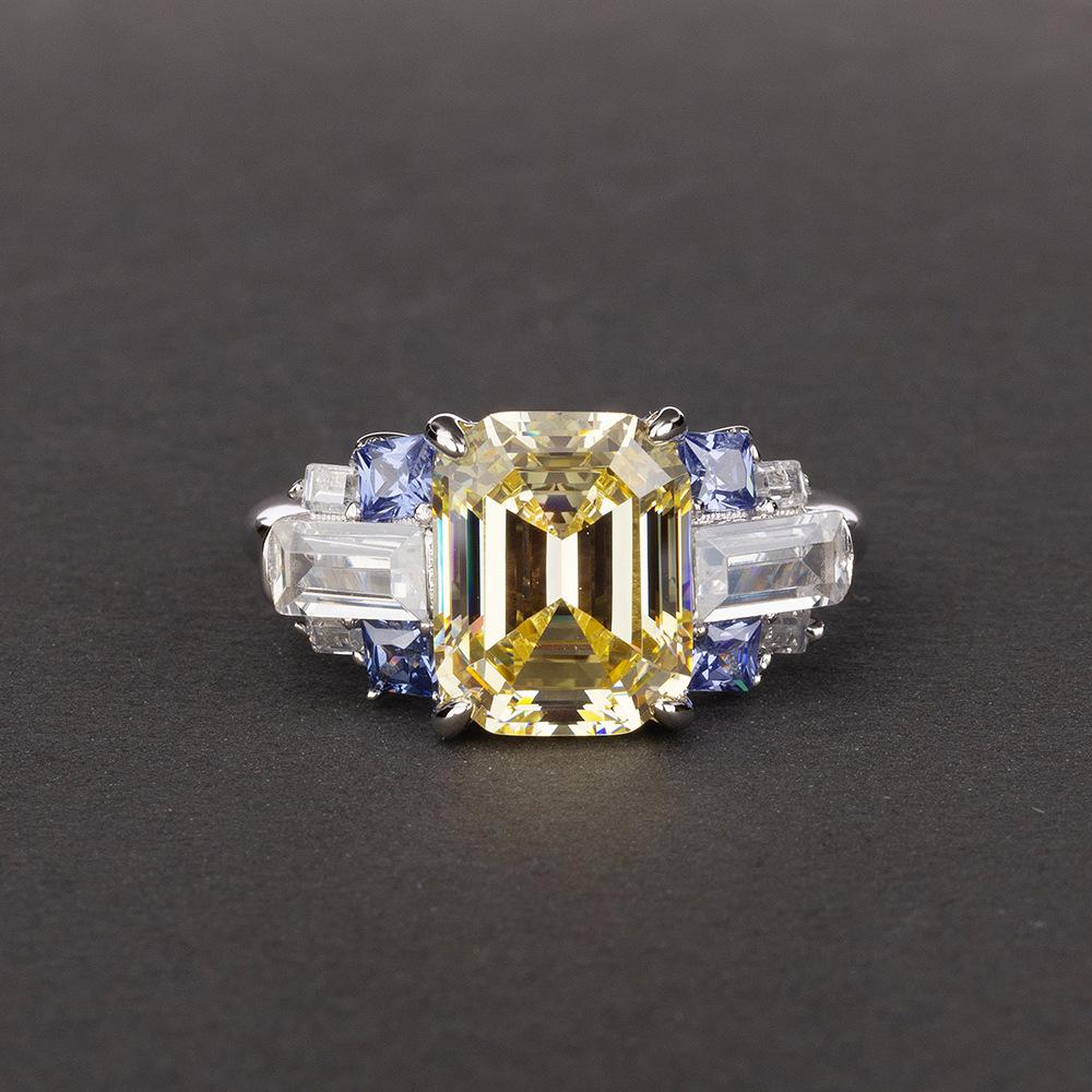 

Gica Gem New 9525 Sterling Silver Vintage Temperament Ring for Women Вишукані персоналізовані високоякісні ювелірні вироби, подарунок на випускний 5 жовтий