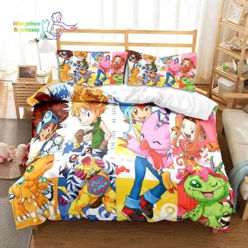 Digimon Anime Bed Linen Collection Single Size Size Single Size Full Queen Size King Size Size Bed Collection Adult Kid Bedroom Adventure Monster