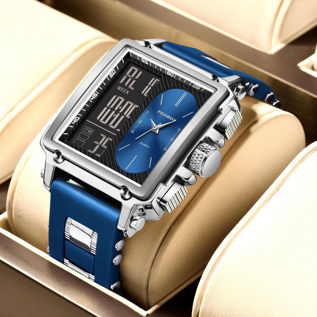 Unisex Kreative Große Zifferblatt Dual-Display Business Casual Uhr