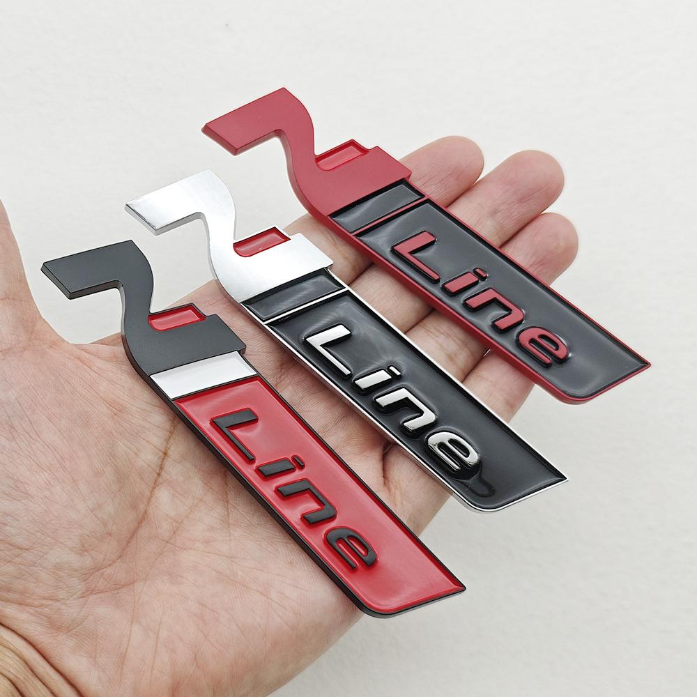 CMQW3 Styling auta Logo N Line Znak 3D ABS Odznak Samolepka na kufr Příslušenství Pro Hyundai Nline i30 Kona Tucson Sonata Elantra Veloster