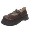 Fashion Shallow Mouth Shoes Woman Flats Modis Autumn Platform Round Toe British Style Oxfords Dress 2024 Fall Creepers New Preppy