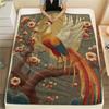 Branch Birds  Print Flannel Blanket, High Quality Comfortable for All Seasons, Home Decor, Warmth and Comfort