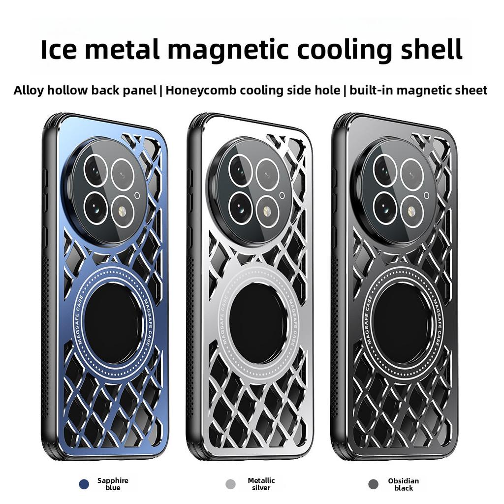 For OnePlus 13T Case Hard Alloy Heat Dissipation Magnetic Protective Back Cover for OnePlus 13 13R 13T One Plus 13 Phone Shell