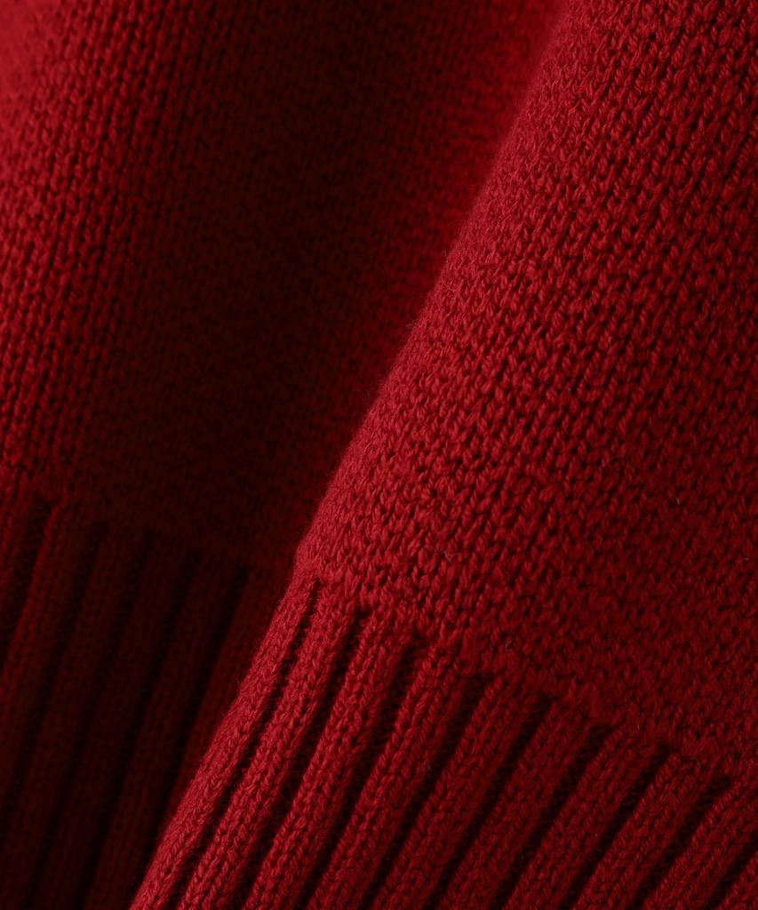 AVIREX HAND EMBROIDERY KNIT CARDIGAN women's F 100 red 783-4241601