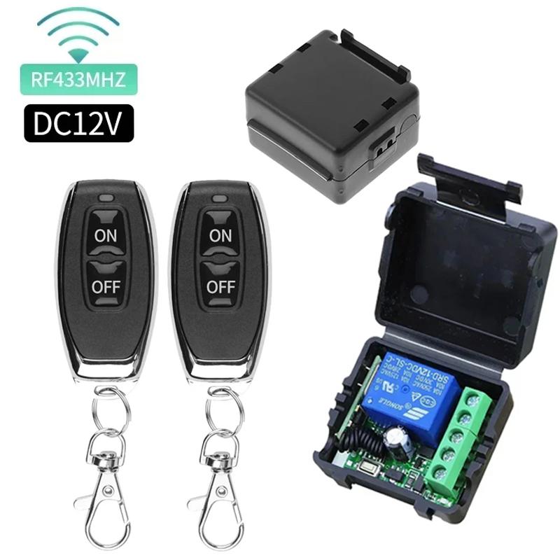 RF 433Mhz Wireless Light Switch DIY Module DC12V 1CH 10A Relay Receiver Transmitter Remote Control for Door Electromagnetic Lock