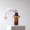 High-end Vintage Koffietint Glazen Vaas Bloemenarrangement Ornament Voor Woonkamer Bureau Showroom Display