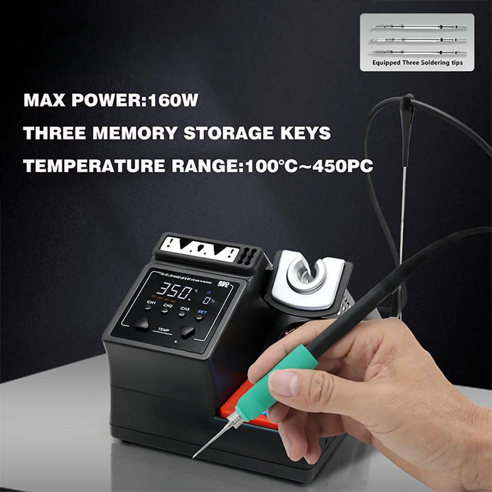 160W A9E Soldering Station Compatible Original Soldering Iron Tip 210/245/115 Handle Control Temperature Welding Rework Station