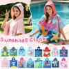 Kinder Kapuzen Strandtuch Poncho Weich Saugfähig Schwimmbad Bademantel Leicht Tragbares Handtuch für Kinder Outdoor Wasseraktivitäten