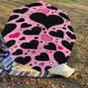 1PC Heart Pattern Umbrella-8-Rib Reinforced, Automatic Open, Lightweight & Durable, Fashion Accessory for Outdoor, J0365