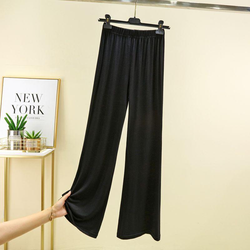 

Modal High Waist Silm Can Be Outwear Home Bell-Bottom Pants Black L (Recommendation 50.00 kg-60.00 kg
