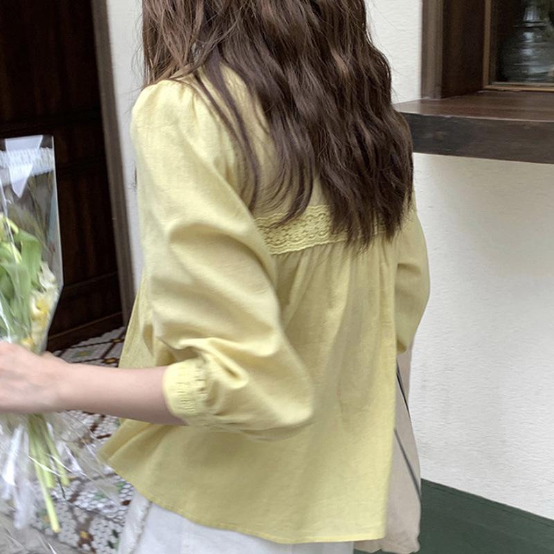 Autumn Korean Fashion Clavicle Shirt for Women