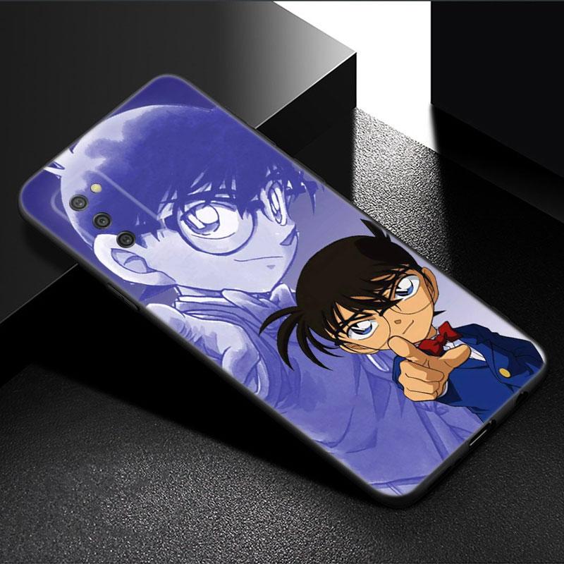 Anime Detective Conan Phone Case For Samsung Galaxy A01 A03 Core A04 E A02 A05 A10 A20 A21 A30 A50 S A6 A8 + A7 2018 Black Cover
