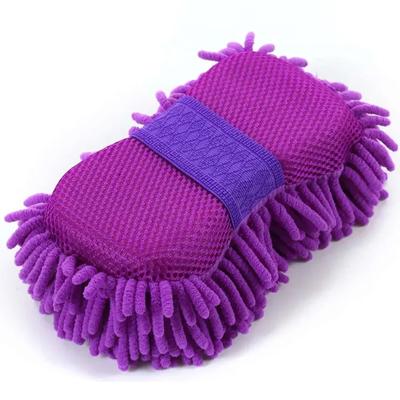Escova de esponja para lavagem de carro, escova macia de microfibra de chenille, escova de lavagem para limpeza de carroceria, escovas de absorção de água, lavadora de detalhes