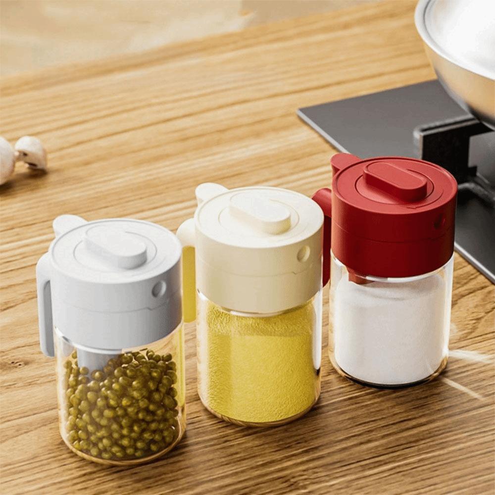 Sealed Glass Spice Bottle Moisture-proof Spice Sorting Bottle 2 In 1 Salt Container  Kitchen