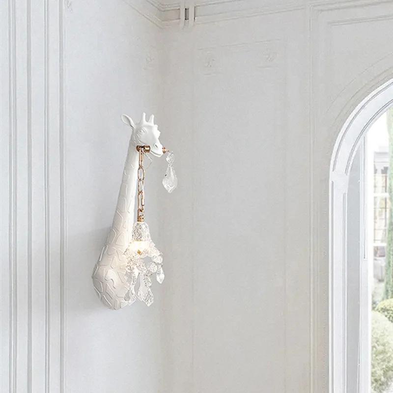 Giraffe Wall Lamp Bedside Living Room Lamp Nordic Style Design Sense High-end Personality Creative Modern Corridor Lamp