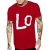 Männer Paare Liebhaber Kurzarm Liebesbrief Druck T Shirts Tops Blusen